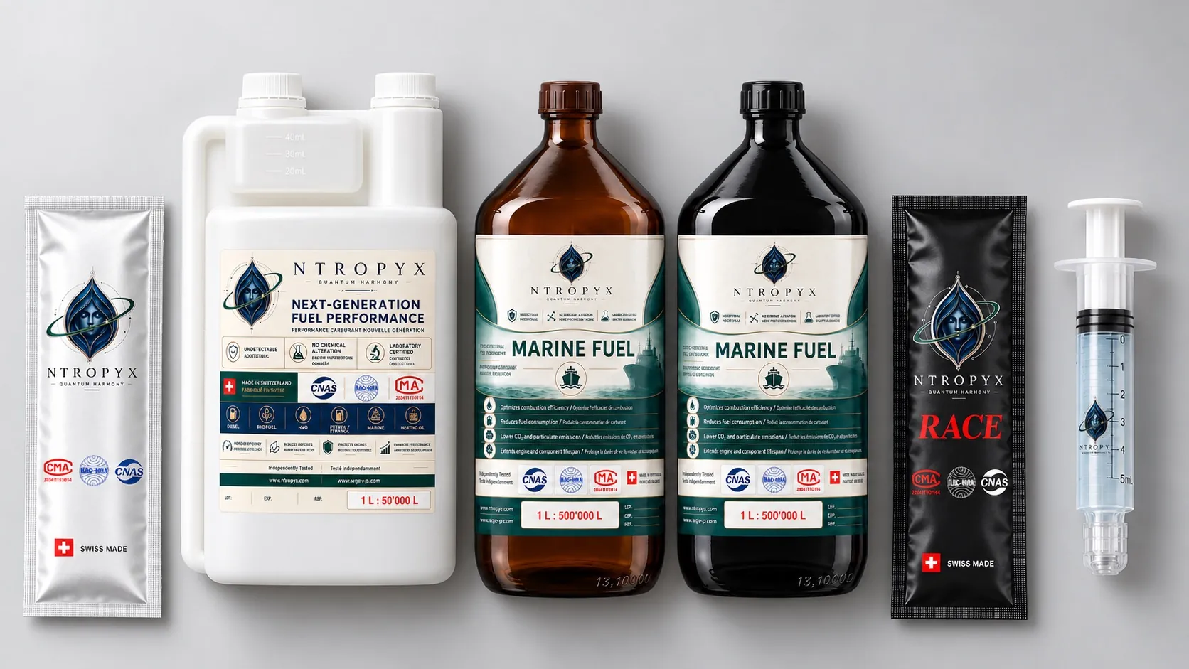 NTROPYX catalyst bottles, the full range